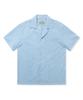 PRODESHIRT [Comfort] Cuban Open Collar Capri Camp Shirt (Blue Stripe)