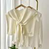Dongdaemun Korean-Style Knitted Crossover Cape: Double-Sided High-End Shawl & Square Scarf for Spring/Summer
