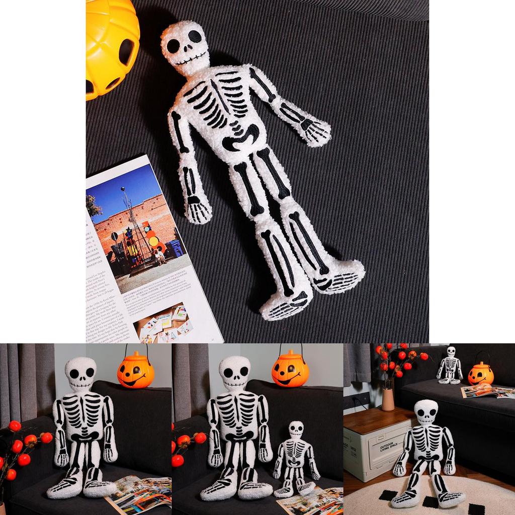 Halloween Skeleton Plush Toy With Short Velvet Fur For Kids And Collectors