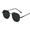 Fashion box sunglasses ins women's high-end metal frame sunglasses UV-proof driving sunglasses men