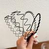 Double Layer Thin Metal Hair Hoop Cross Men Hair Bands Creative Wave Shape Headband  Male