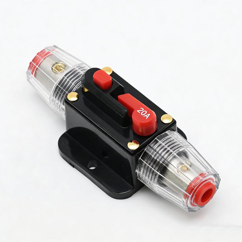 Automotive Marine Manual Reset Circuit Breaker 20-150A Waterproof Inline Fuse Holder for DC12V 24V Power Protection