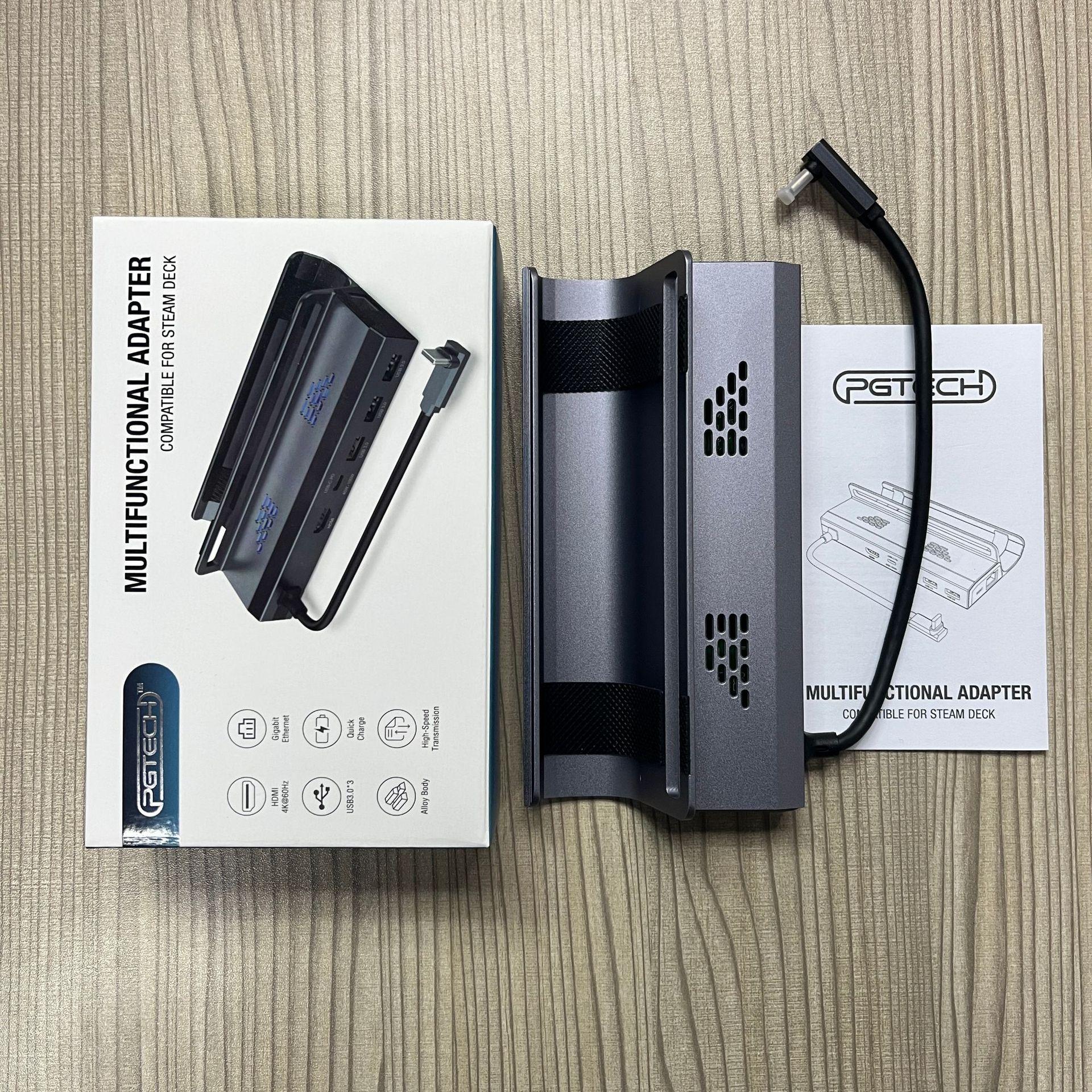 

Steam Deck Многофункциональная подставка для видеоконвертера Steam Deck с портом Ethernet Подставка для ТВ-конвертера 15.1*7.6*3.7cm чёрный