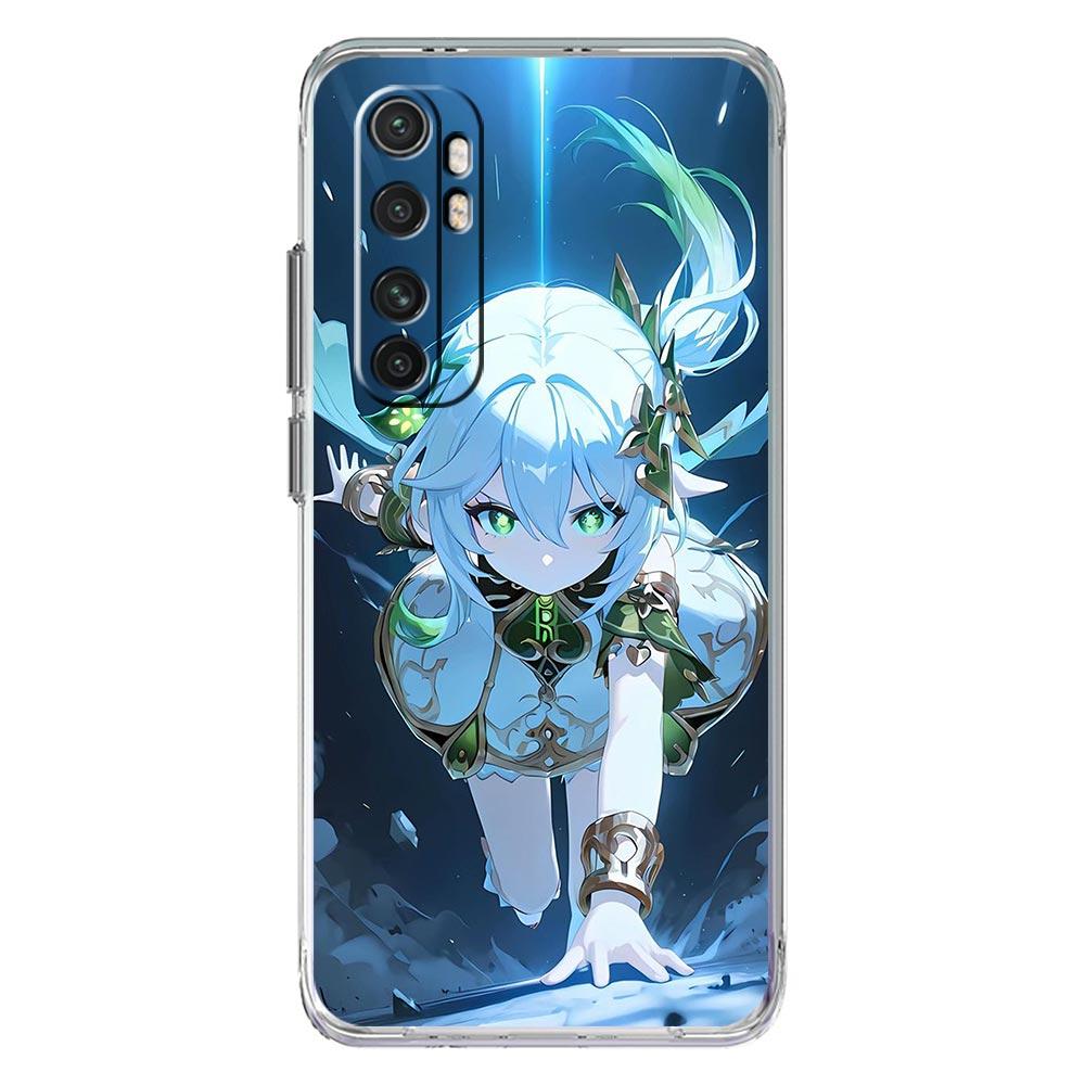 Phone Case For Xiaomi Mi Poco X7 X6 X5 NFC X3 Pro 17 15T 15 14T 14 13T 11 12 13 Lite Clear TPU Cover Genshin Impact Nahida
