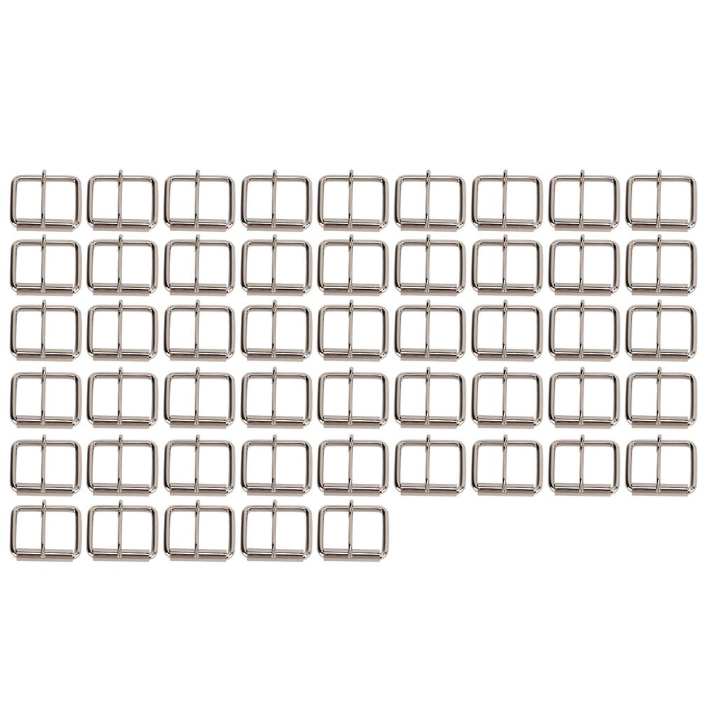 50 Pcs Belt Pin Buckle Metal Adjustable Strap Roller Buckles for Dog Collar Chest Strap Bags Leather Belt