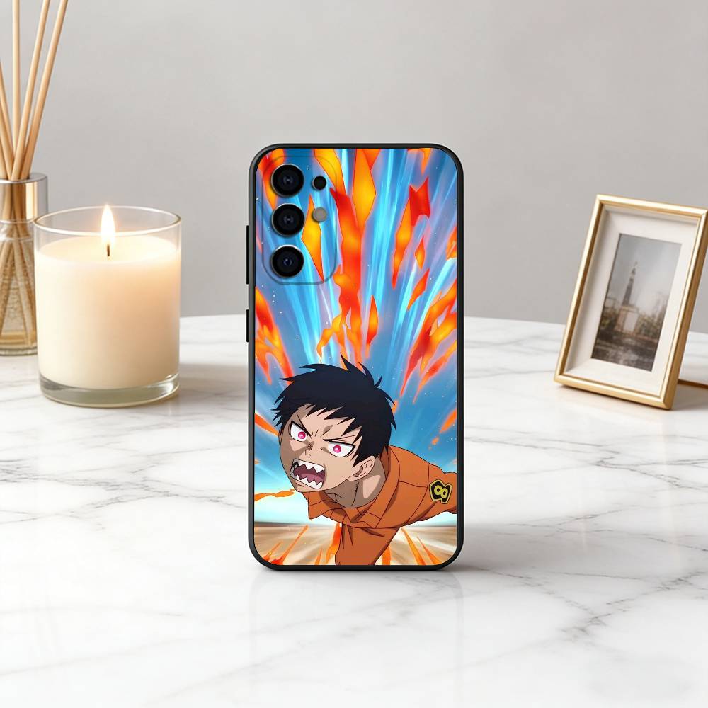 Fire Force S-Shinra K-Kusakabe-SK Phone Case For Samsung S25,S24,S21,S22,S23,S30,Ultra,S20,Plus,Fe,Lite,Note,10,Black Cover