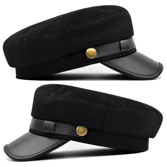 Beret Cap Solid Color Wide Brim Retro Style Casual Cap Sun Protection Keep Warm Head Wear Autumn Winter Cap Captain Hat Streetwear Women Accessories