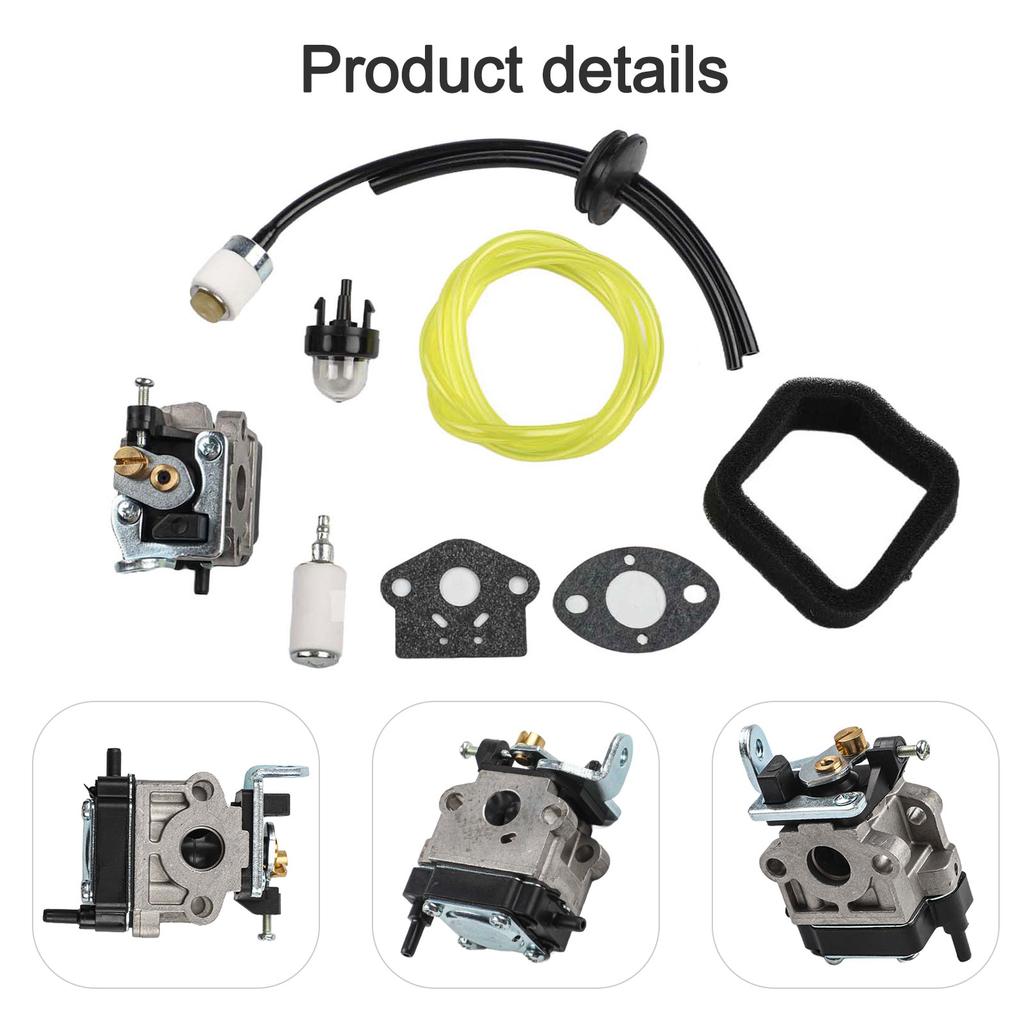 Trimmer Carburetor for Tanaka CG22EA 211cc TCG22EAB Brush Cutters Includes Air Fuel Filters Gaskets Bulb and Fuel Pipe Kit