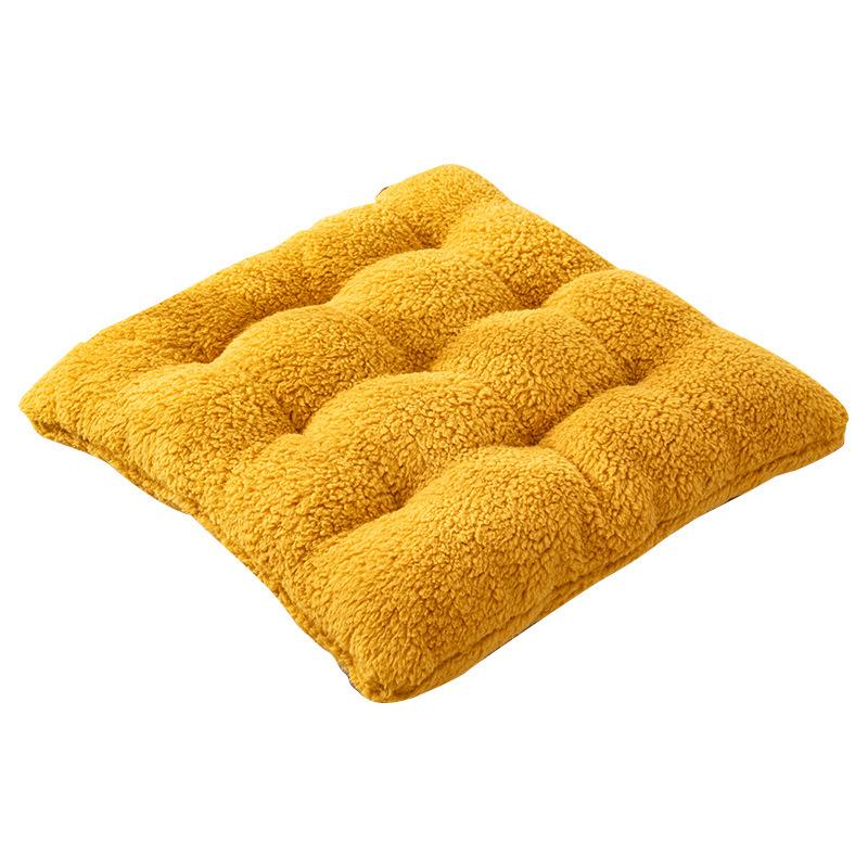 Lamb Wool Seat Cushion Winter Thickened Plush Chair Cushion Office Sedentary Butt Cushion Home Student Stool Seat Cushion