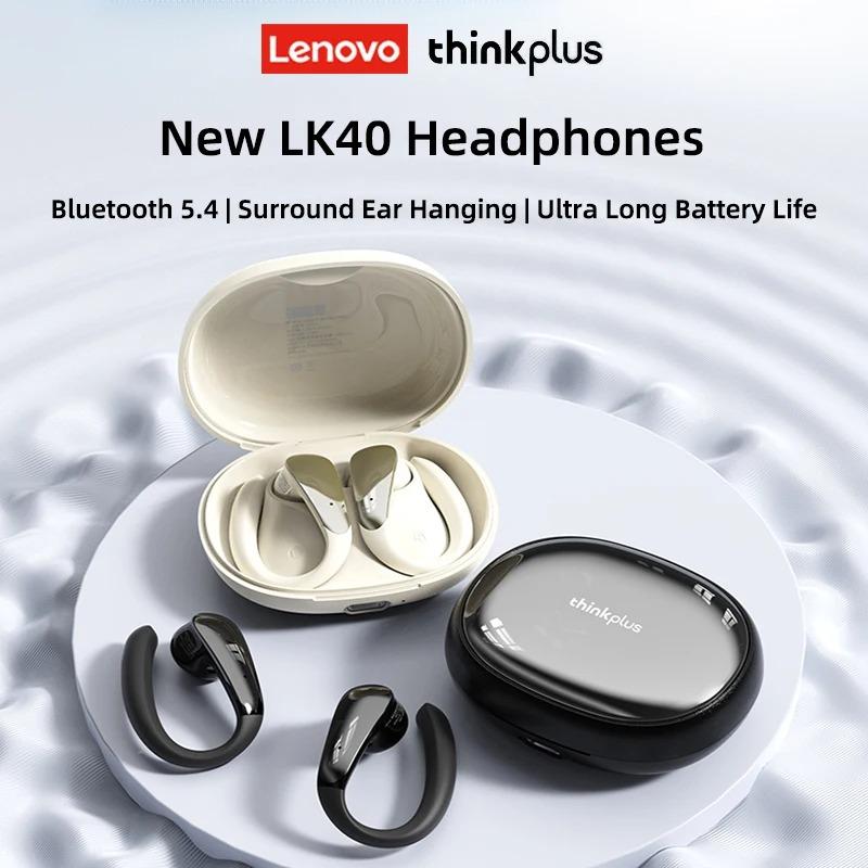 Lenovo LK40 OWS Headphones Ear Hook Wireless Bluetooth 5.4 HiFi Sound Earphone Gaming Sports Waterproof Music Noise Cancelling Headset HD Call