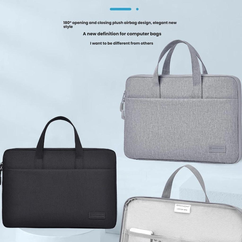 BRINCH 14-inch, 385*275mm Full-Open Laptop Briefcase Lightweight Business Laptop Bag