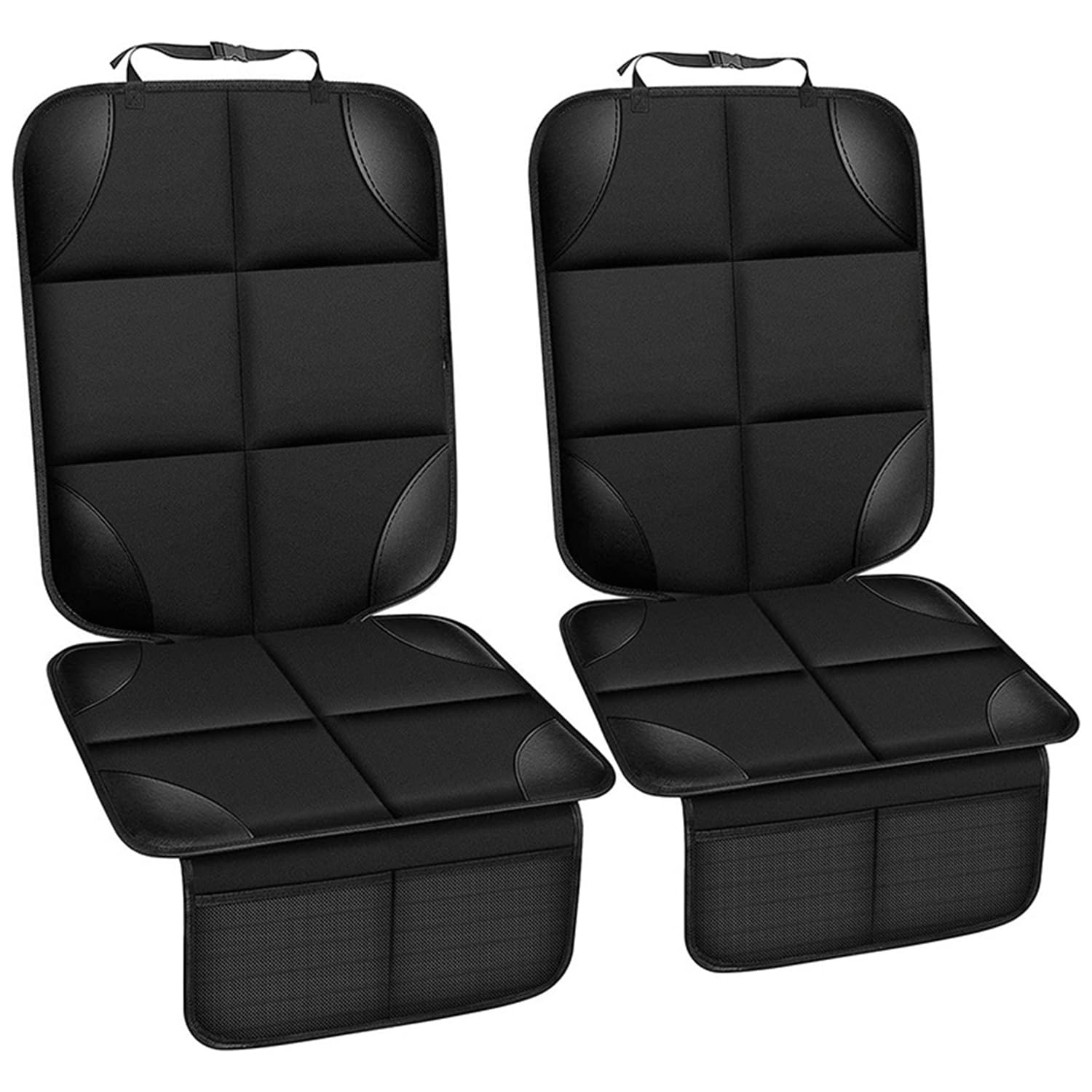 

Huijokf Защитный коврик для автомобильного сиденья, Противоскользящий водонепроницаемый протектор для автомобильного сиденья, Противоскользящий, Легкая установка, Автоаксессуары, Карманы для хранения, Черный