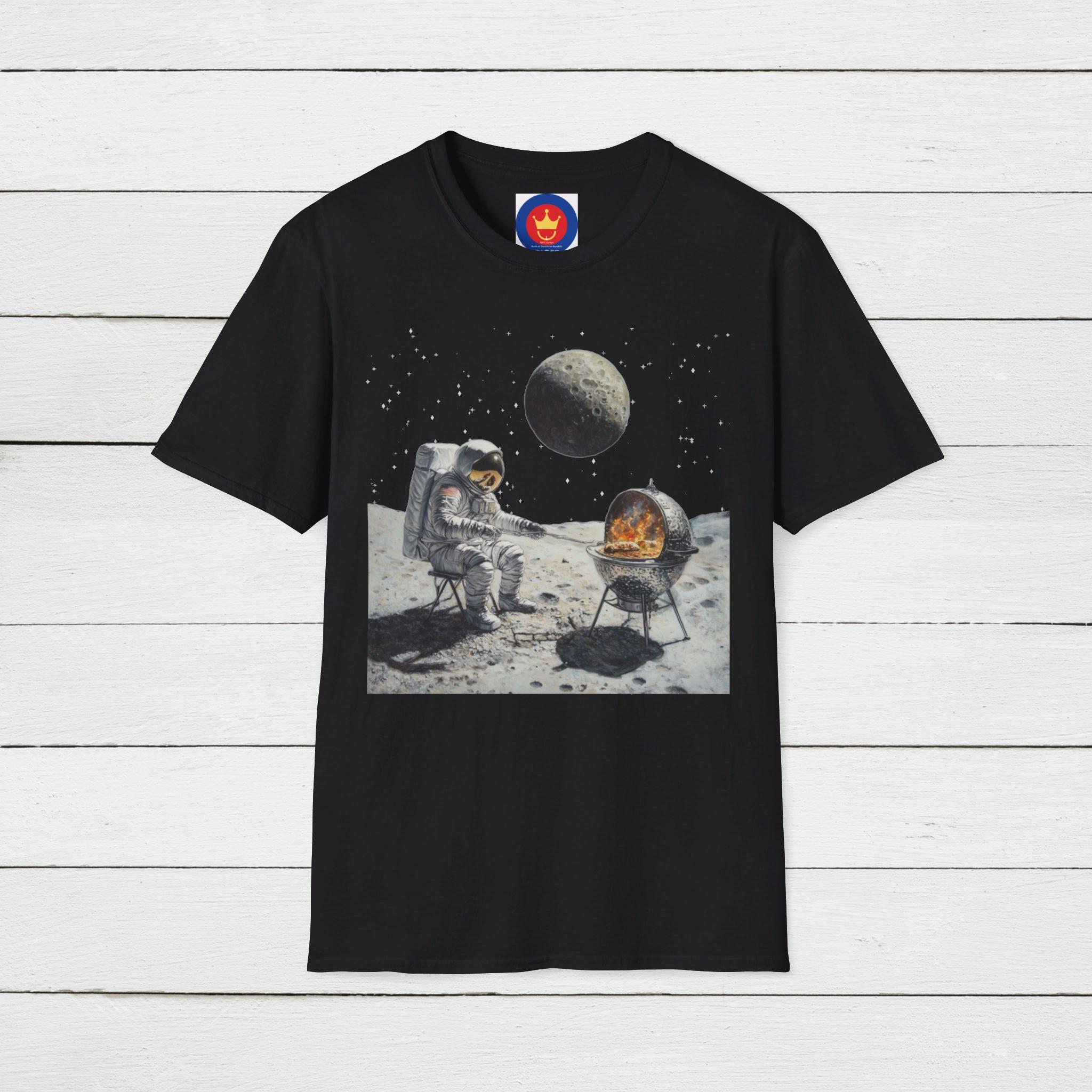 Astronaut BBQ on Moon T-shirt XXXL