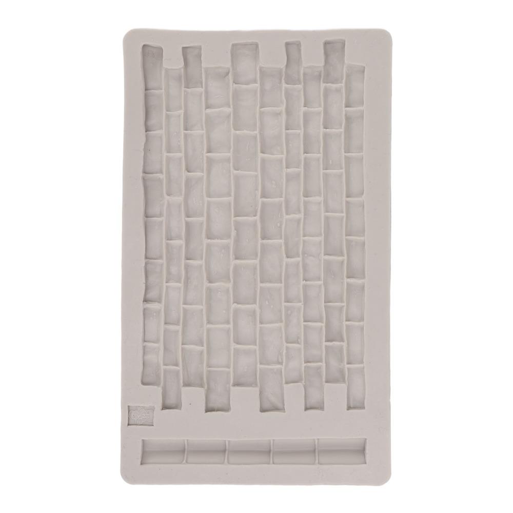 Reusable Fondant Texture Mats Silicone Soft Fondant Embossing Mats Convenient Demoulding Brick Wall Texture Fondant Mold