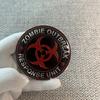 1pc Metal Badge Biohazard Aluminum Car Emblem Durable Vehicle Modification Accessory Enhances Aesthetics Compatible with Various Car Models Stylish