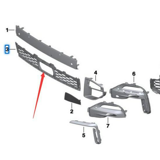 Produs 51118069208: Deflector de aer inferior pentru bara de protecție față pentru BMW X5 F15