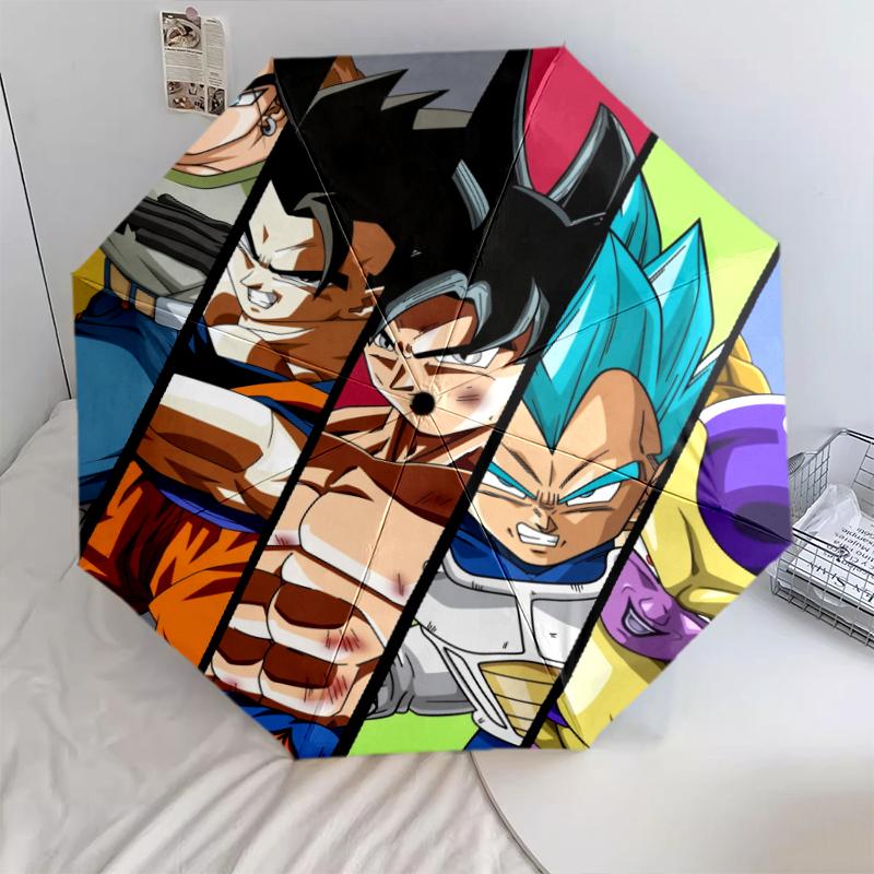 

Anime Dragon Ball pattern, automatic folding umbrella, portable and foldable design, 8 ribs, a Christmas or birthday gift.