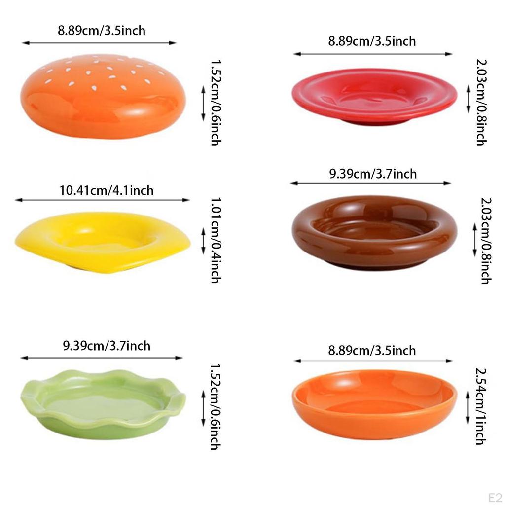 Stapelbares Burger-Teller-Set Teller und Schüsseln Abendessen Dessert Dekoratives Geschirr