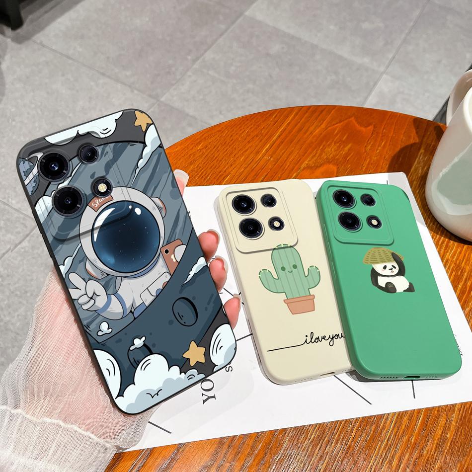 Case For Infinix Note 30 Pro Vip 30i Flower Soft Liquid Silicone Camera Lens Protection Back Cover For Infinix Note30 30 i Coque