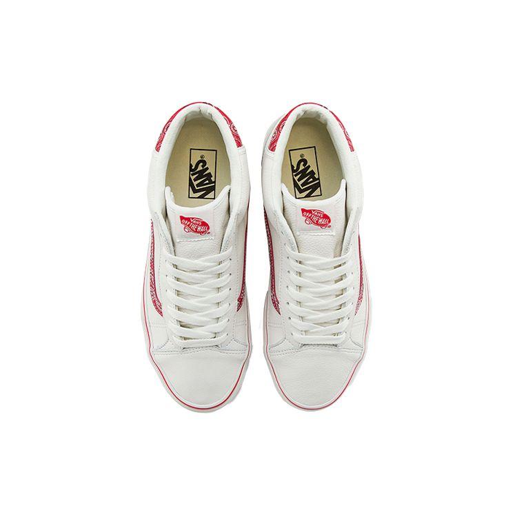 Vans Mid Skool 37 Sport Paisley - White Red Unisex Sneakers Red-Paisley VN0A3TKF915
