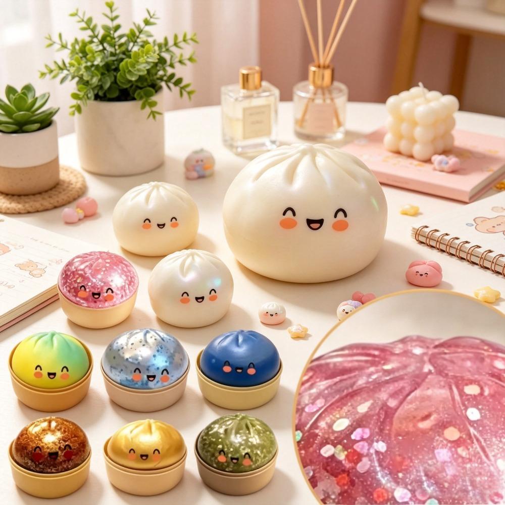 Discover Intime Rainbow Dumpling Squishies Oversized Soft Slow Rebound Sensory Squeeze Toy Anxiety Relief Fidget Stress Ball For Adhd Autism