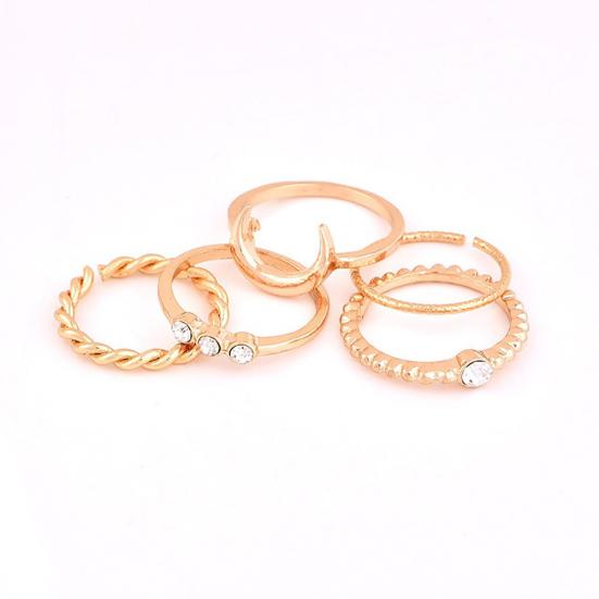 

5 шт. винтажный комплект колец на палец с костяшкой луны в богемном стиле, регулируемые суставные украшения