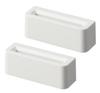 Yamazaki Tower Wall Fan Holder Plasterboard Pins and Wood Compatible with Plasterboard x x Set of Fan Display Product 1953 (Includes Screws), White,