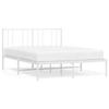 VidaXL Cadre de lit métal avec tête de lit blanc 135x190 cm 352528