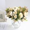 Silk Material Artificial Flowers Floral Design Autumn Collection Peonies Rose Bouquet Style Fake Peony Wedding Arrangements