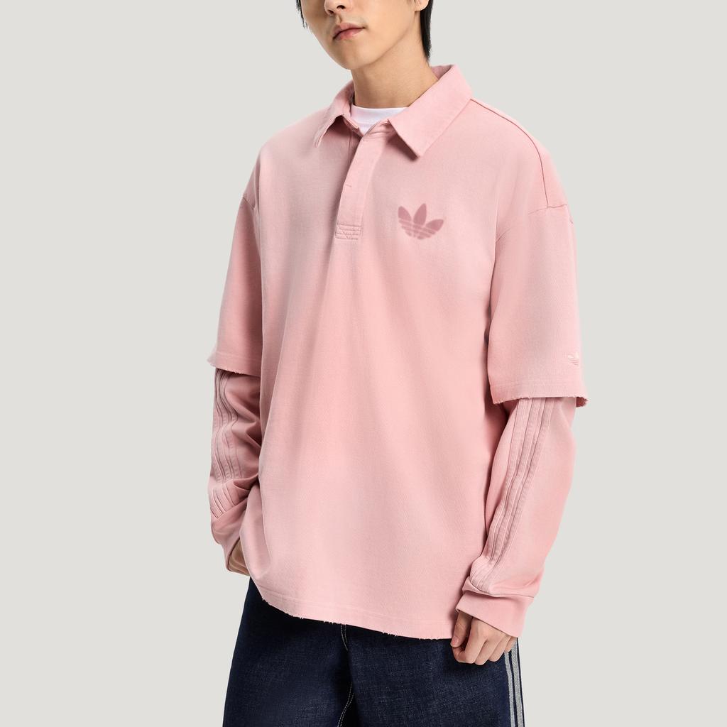 adidas Originals FW25 2-In-1 Long Sleeve Knit Loose Fit Polo Shirt Men Tops KR5054