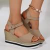 Sandalen mit weicher Sohle Damen 2025 Sommer neu hochhackig lässig Mode vielseitig Damen coole Hausschuhe Mode Sandalen