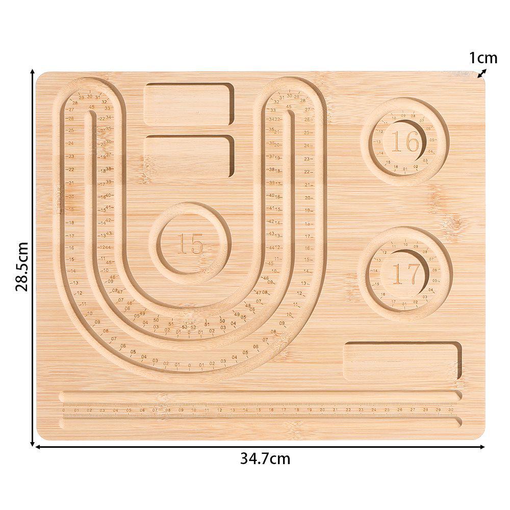 Original Pine Wood Beading Design Plate for DIY Necklace Bracelet Display and Accessories