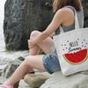New Women's Casual Canvas Shopping Bag Hello Summer Watermelon Print Eco Tote Travel Bag Lady Handbag Reusable Large Capacity