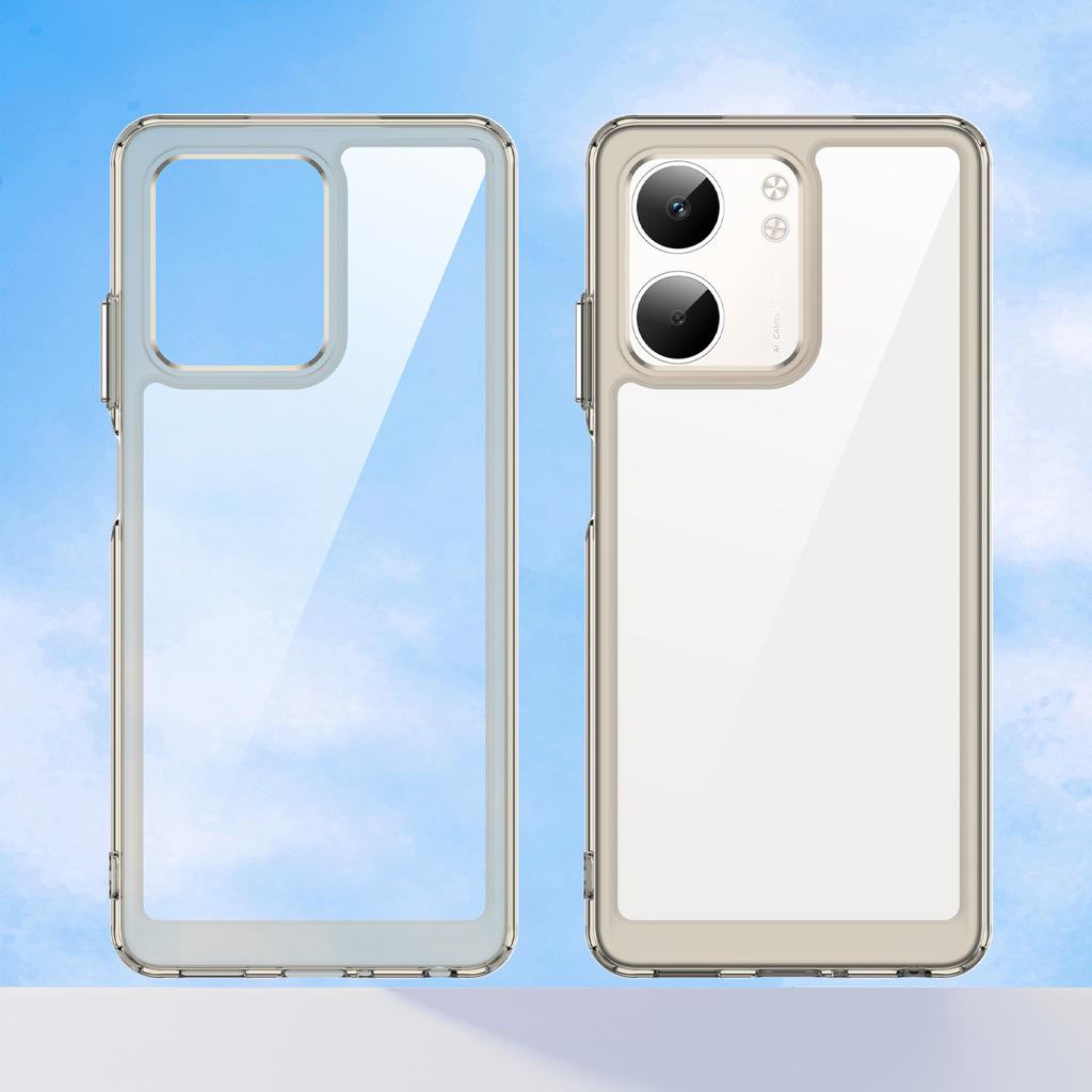 Per Oppo A5x 4G/A5x 5G Custodia TPU+Acrilico Protettiva Trasparente Copertura Telefono