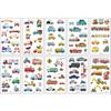 10Sheets/Set Kids Cute Cartoon Tattoo Stickers Transport Engineering Vehicle Cars Fake Temporary Tattoo Boys Gift