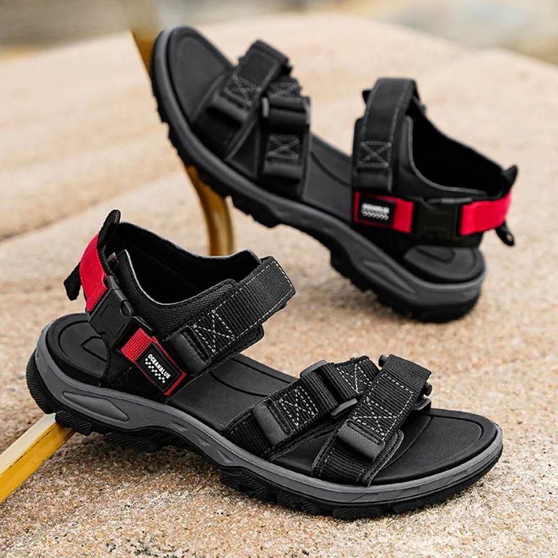 Summer Men's Sandals Trendy Casual Outdoor Sport Shoes for Holidays Beach Breathable Wear-Resistant Hiking & Walking Sandals
