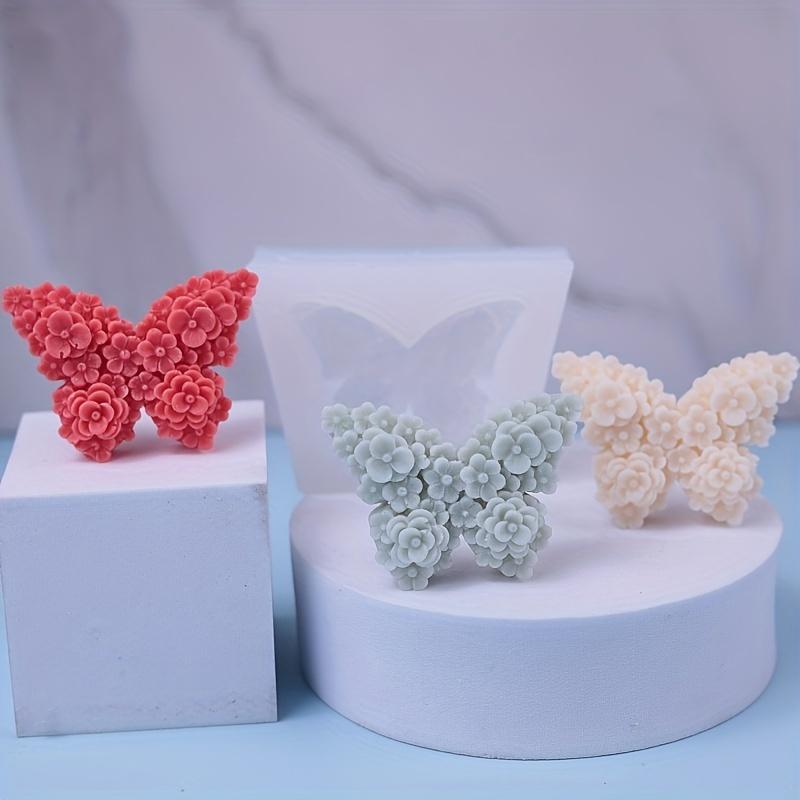 1PC Multifunctional Silicone Mold for Aromatherapy, Plaster, Candles and Chocolate - Rose and Butterfly Patterns