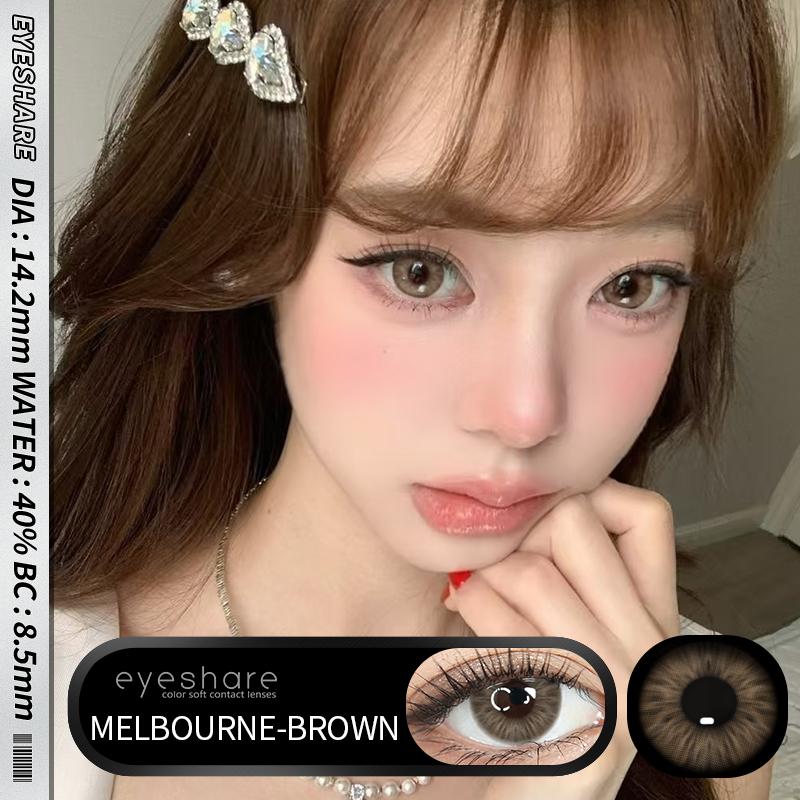 1pair Gray Color Contact Lenses For Eyes Colored Lenses Blue Lenses Natural Colorful Brown Contact Lenses Yearly Use