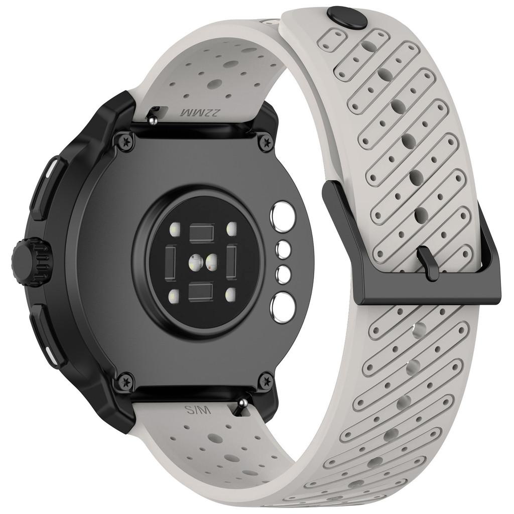 

22mm Ocean Dual Color Silicone Strap Suitable For Suunto Suunto Vertical 2 Race 2 Run 5 9 Peak Pro FOR Redmi Watch 5 3ActiveLite 22mm светло-серый