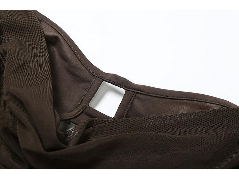 Europäischer Stil Damen Unifarbene Schlanke Passform Netz-Camisole - Frühjahrsmode Neu eingetroffen