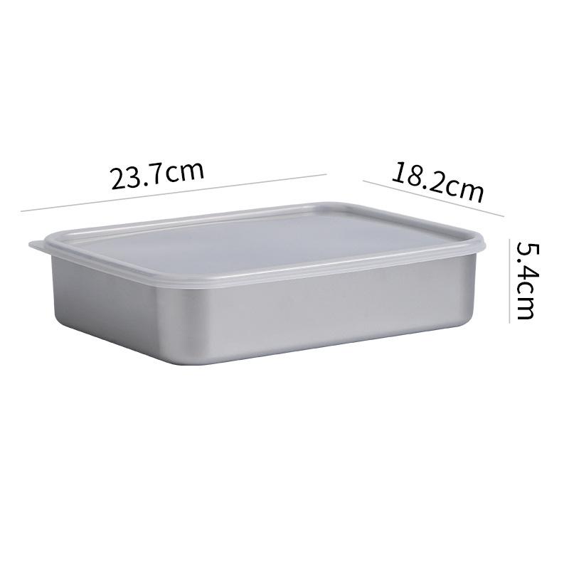 Nerezová nádoba na uchovávání potravin s průhledným víkem, chladničkový box na křehké potraviny, kontejner, kuchyňský organizér na zeleninu