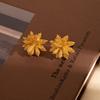 Silver Needle French Multi-Layer Wheat Ear Stud Earrings - Minimalist, Fashionable, Versatile Women's Jewelry