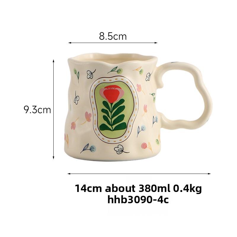 High Value Creative Ceramic Coffee Mug for Women Luxury Home Cafe Cup Exquisite Milk Cup Breakfast Cup Light Luxury
