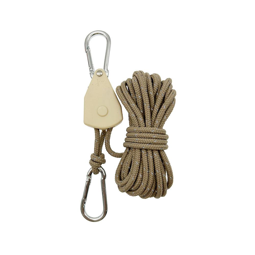 Wilderness Camping Windproof Rope Canopy Wind Rope Colored Tent Rope Tensioner Thickened Windproof Rope Pulley Lock Pulley Box