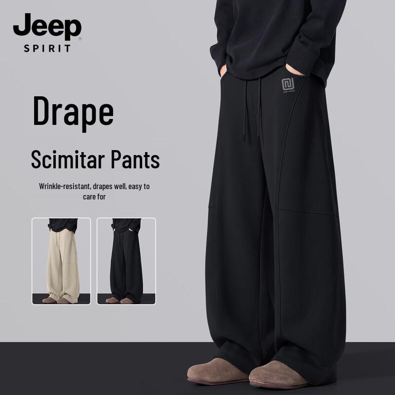 

JEEP SPIRIT Men s Relaxed Fit Curved Leg Casual Pants 3XL