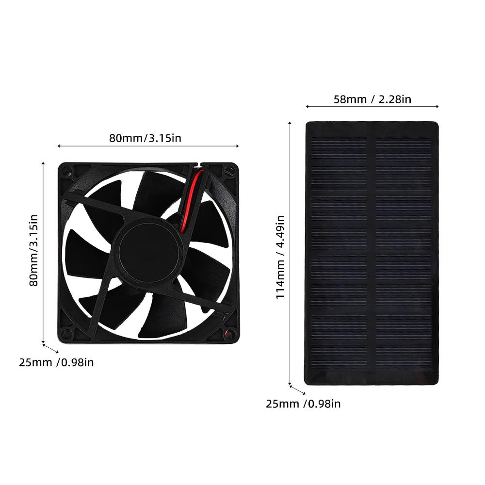3000 RPM Solar Powered Fan IP65 Waterproof Solar Panel Fan Solar Fan Kit  Greenhouse Cooling
