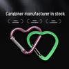 Heart-Shaped Aluminum Carabiner Climbing Hook - Safety Buckle for Outdoor & Water Bottles