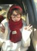 [Dai Green] Winter advanced feeling warm personality cute bear locked edge scarf riding cold neck protection small scarf