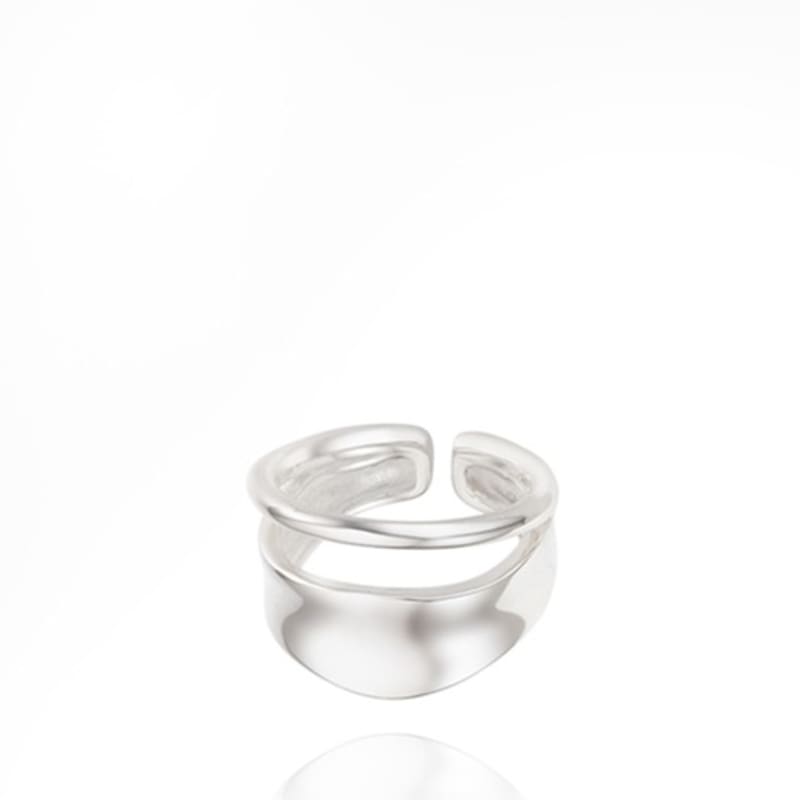 ozel Silver925 Cutout Wide Ring PS170R