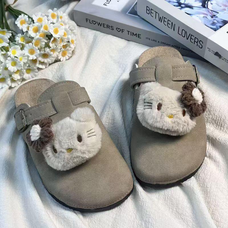 Birkenstock Spring/Autumn 2025 Parent-Child Closed-Toe Outdoor Half-Slippers with Cute Cartoon Design for Women and Kids